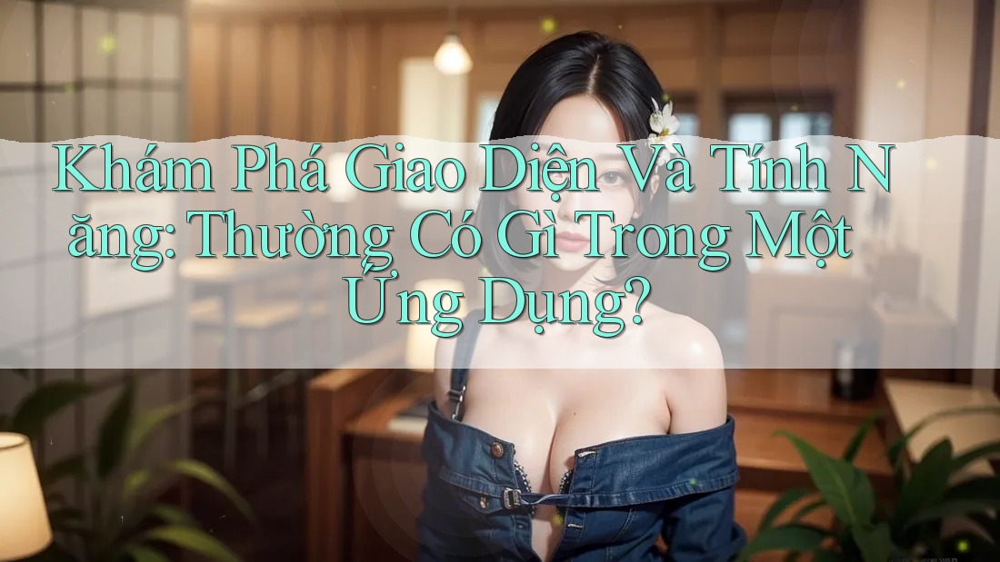 Khám Phá Giao Diện Và Tính Năng: Thường Có Gì Trong Một Ứng Dụng?