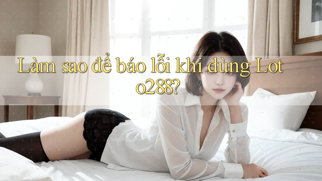 Làm sao để báo lỗi khi dùng Loto288?