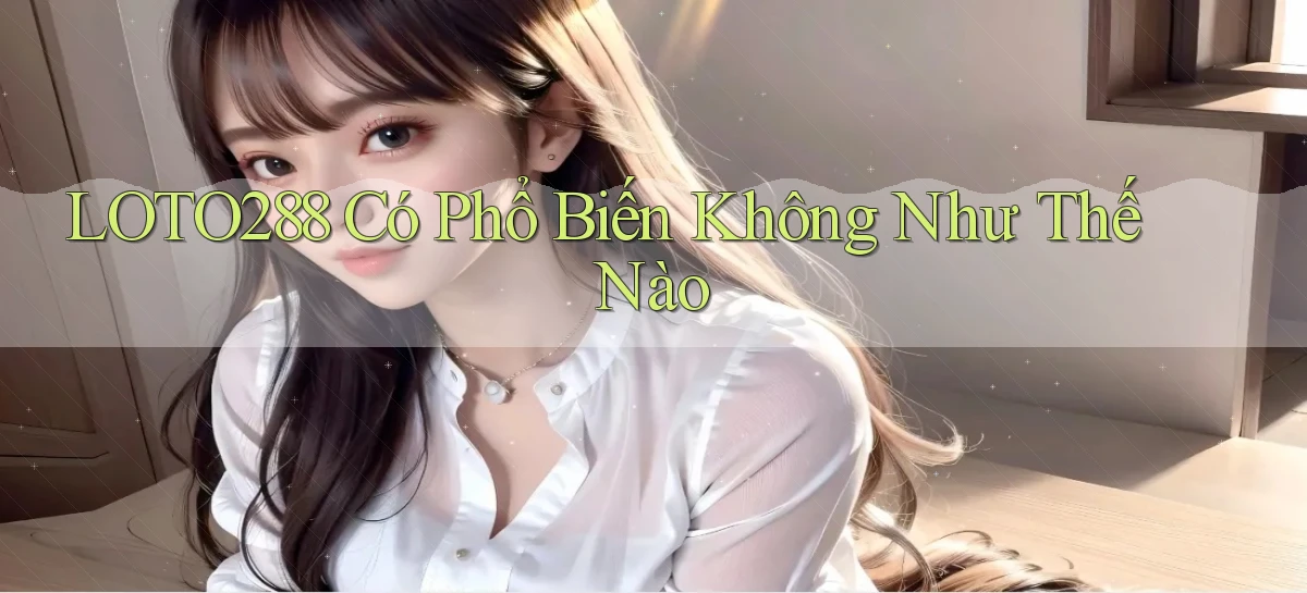 loto288 có phổ biến không như thế nào