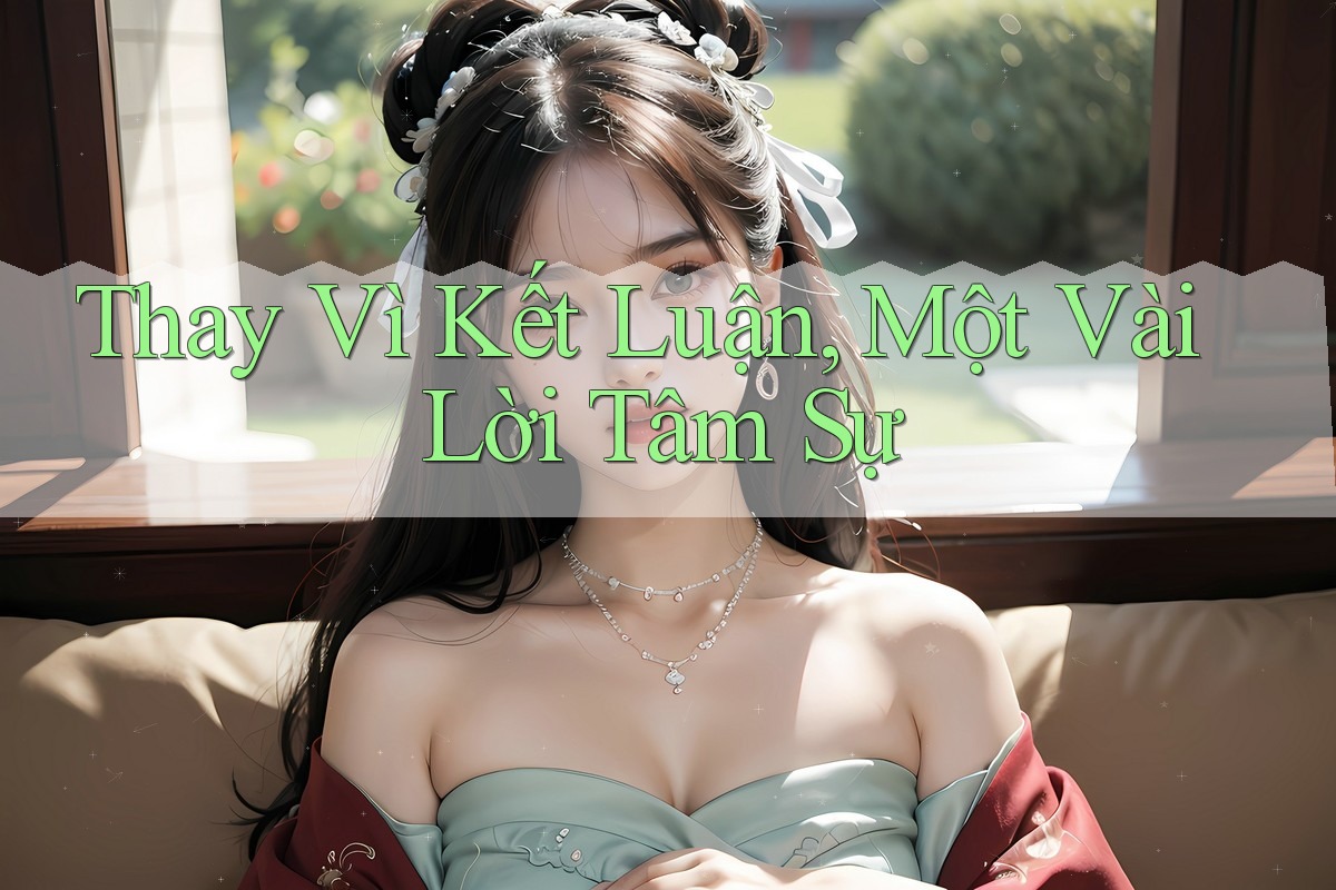 Thay Vì Kết Luận, Một Vài Lời Tâm Sự Thay Vì Kết Luận, Một Vài Lời Tâm Sự