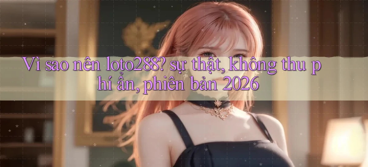Vì sao nên loto288 sự thật, không thu phí ẩn, phiên bản 2026